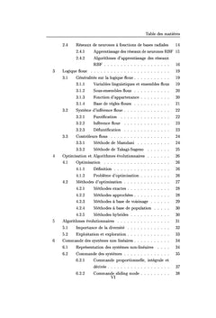 Intelligence Artificielle pour la Commande des systemes non Lineaires