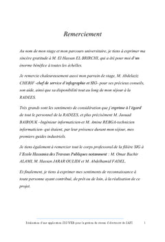 Realisation d'un SIG WeB pour la gestion du reseau d'electricite