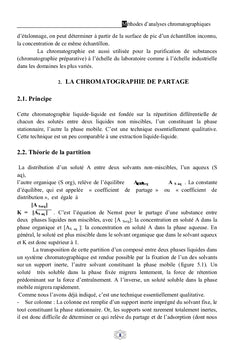 Méthodes d'analyse chromatographique