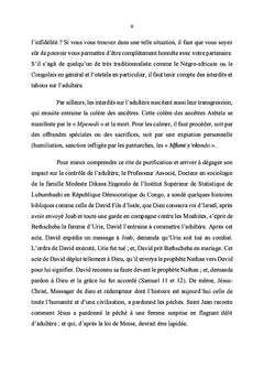 Lahe et adultère chez les Atetela en R.D. Congo