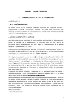 Les reseaux sociaux a l'abri de l'emergence
