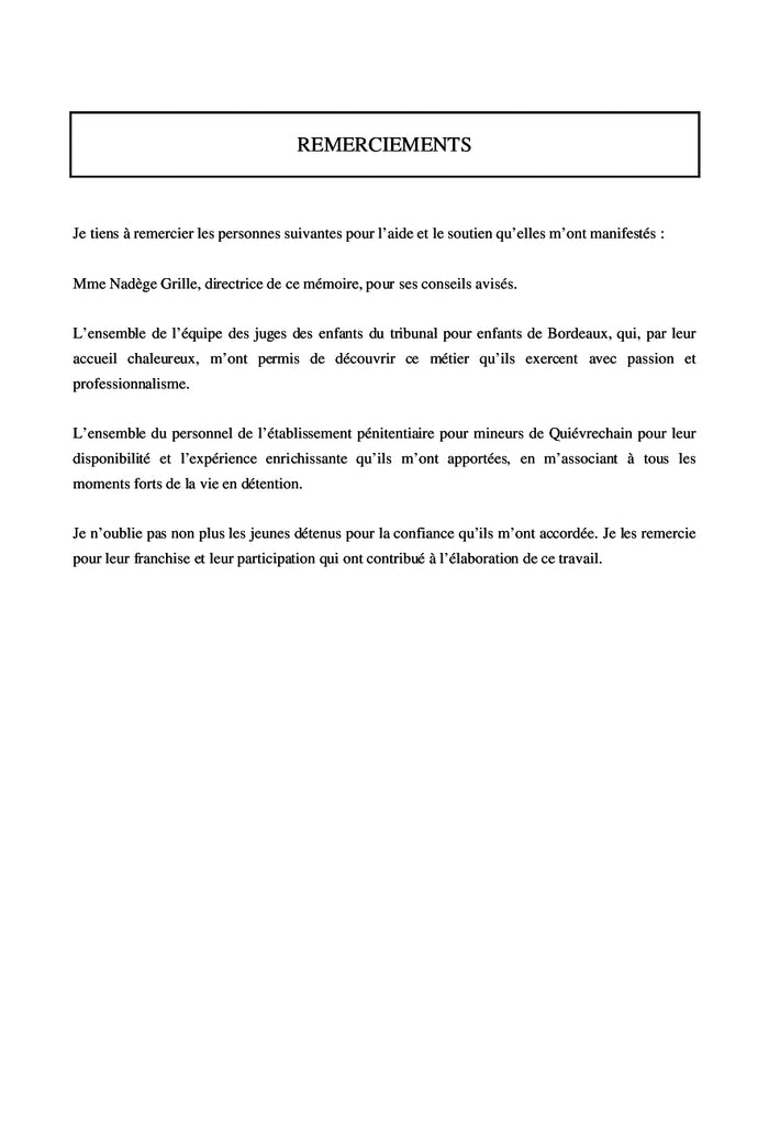 Les établissements pénitentiaires pour mineurs