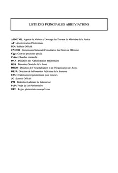 Les établissements pénitentiaires pour mineurs