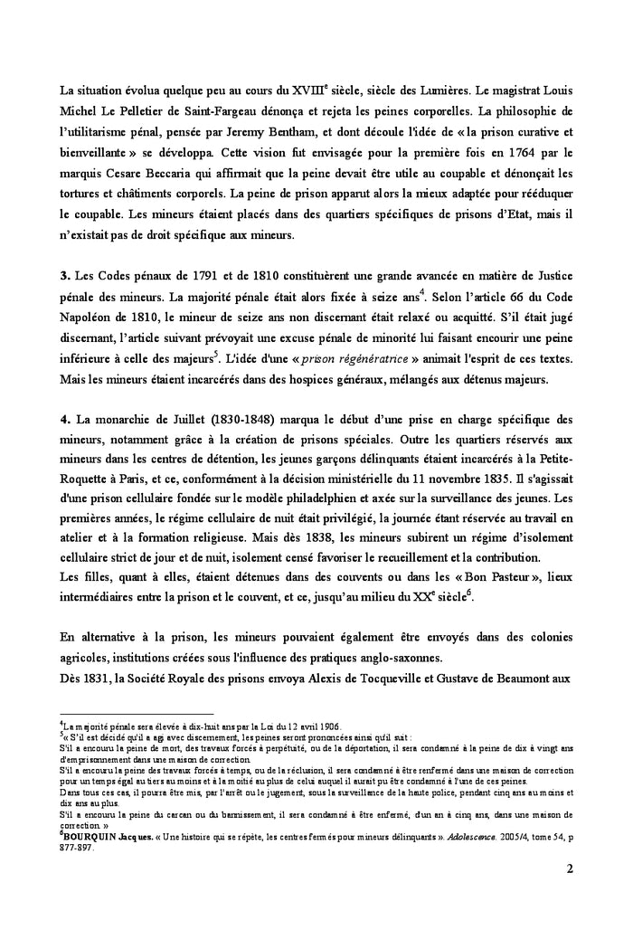 Les établissements pénitentiaires pour mineurs