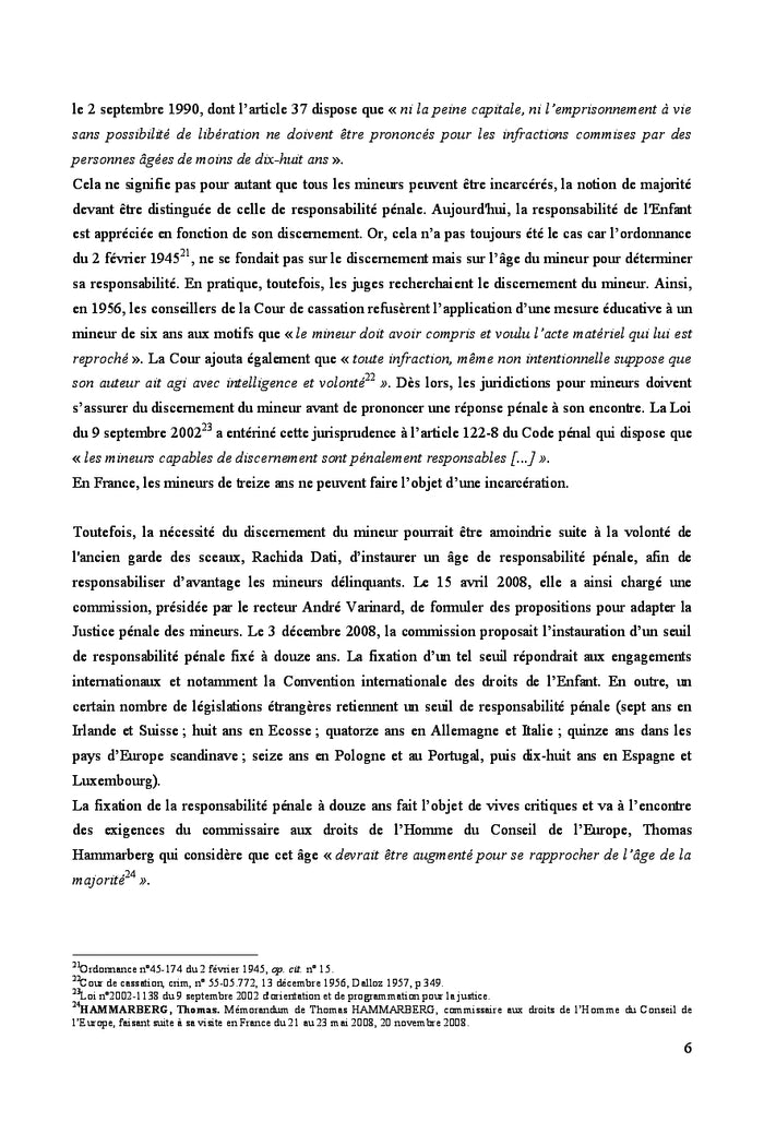 Les établissements pénitentiaires pour mineurs