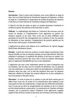 Amélioration du système d'information du CNTS de N'Djaména