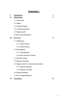 La tuberculose osseuse de l'epidemiologie A la prise en charge