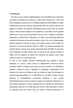 Alimentation et mastication de l'adulte polycarie