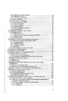 Parametre impliques dans la transmission mere-enfant du VIH-1.