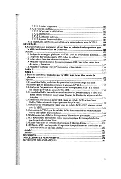 Parametre impliques dans la transmission mere-enfant du VIH-1.