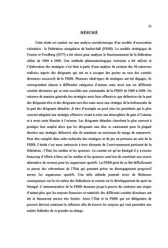 Analyse Socio historique de la federation senegalaise de Basket-Ball