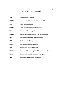 Analyse Socio historique de la federation senegalaise de Basket-Ball