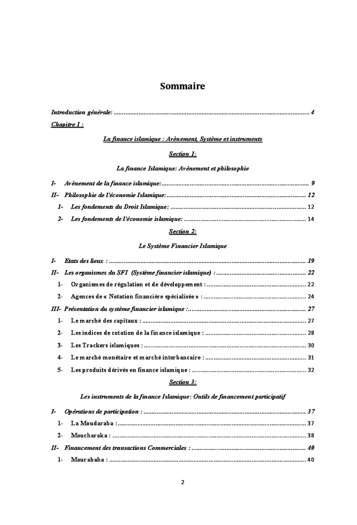 La finance islamique, quelles perspectives de positionnement en france