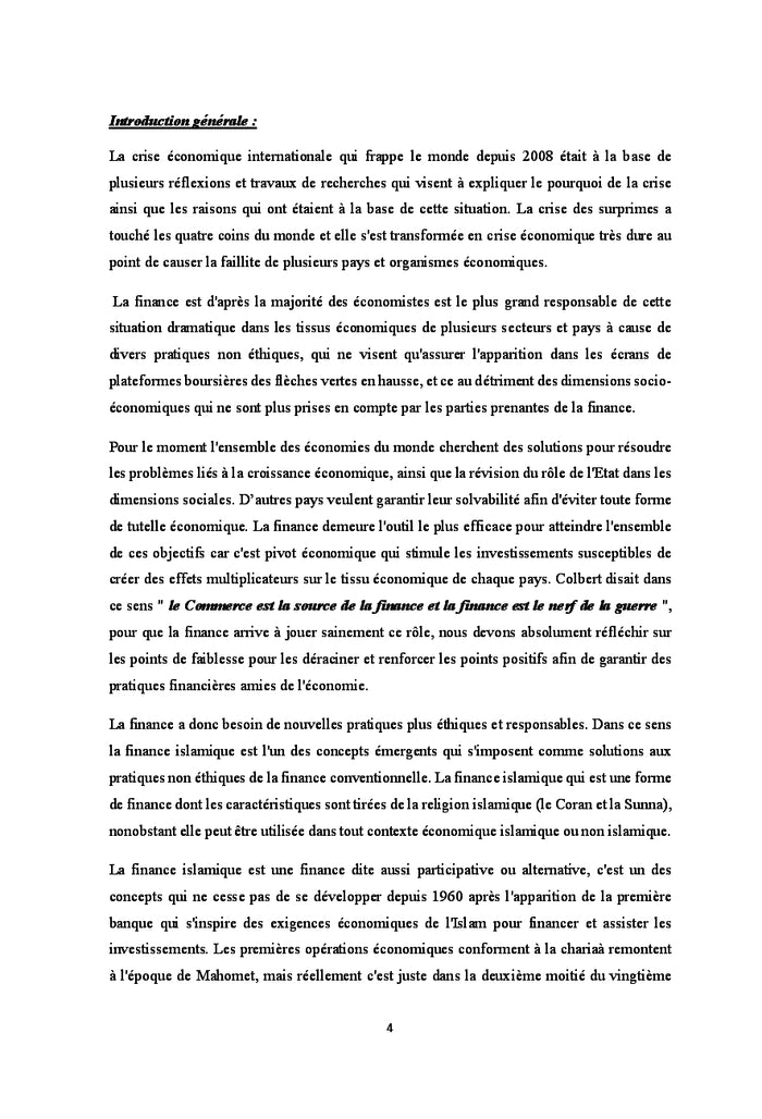 La finance islamique, quelles perspectives de positionnement en france