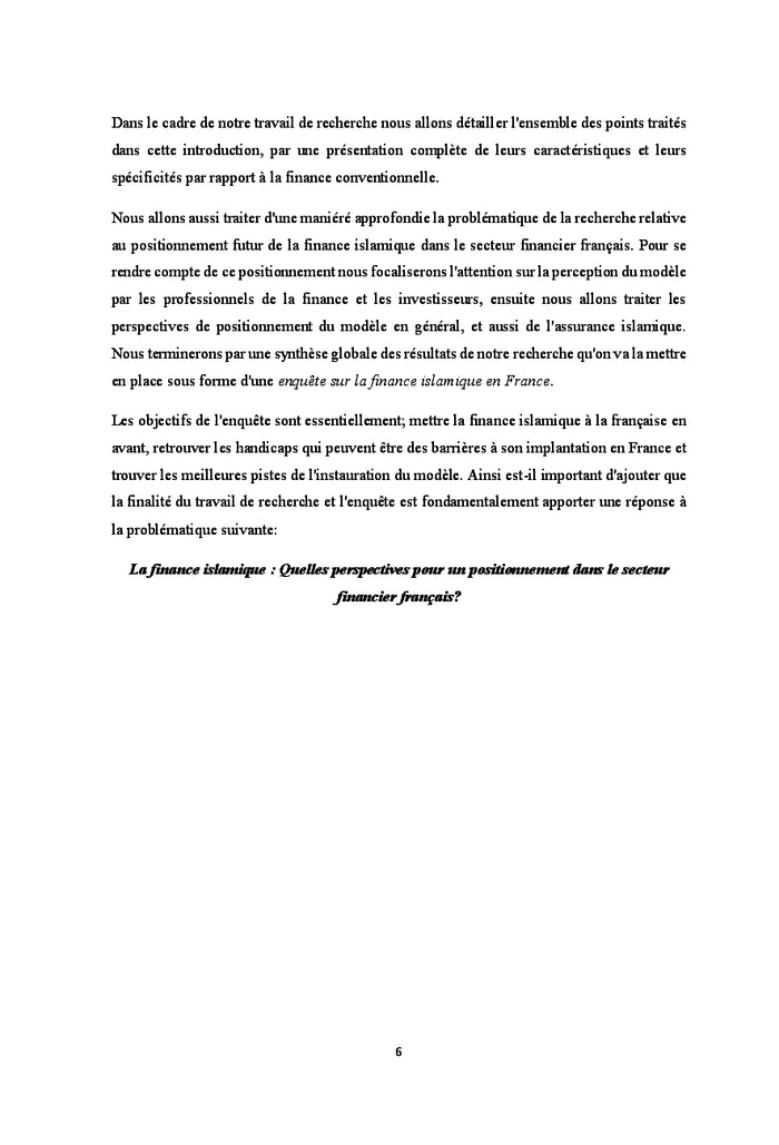 La finance islamique, quelles perspectives de positionnement en france