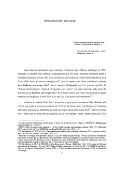 Le moi pur et l'acte d'etre