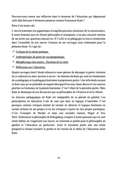 La tâche de l'éducation selon Emmanuel Kant