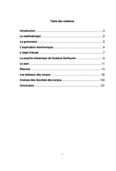 Etude comparative, diachronique et synchronique