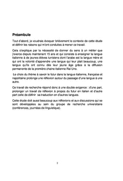 Etude comparative, diachronique et synchronique