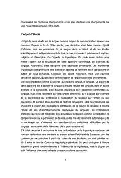 Etude comparative, diachronique et synchronique