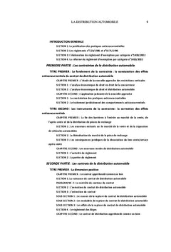 La distribution automobile: etude juridique