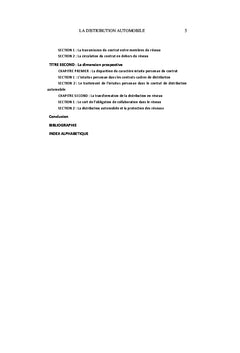 La distribution automobile: etude juridique