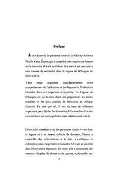 Le lamantin dans la Lagune Ndougou, un bio-indicateur du milieu ?
