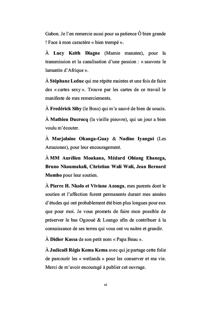 Le lamantin dans la Lagune Ndougou, un bio-indicateur du milieu ?