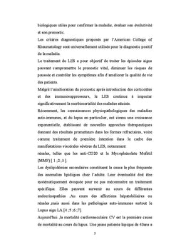 Evaluation du bilan lipidique au cours du lupus