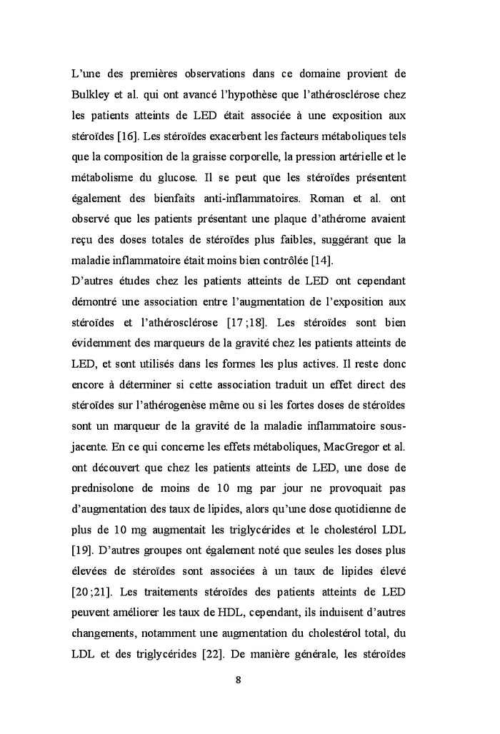 Evaluation du bilan lipidique au cours du lupus