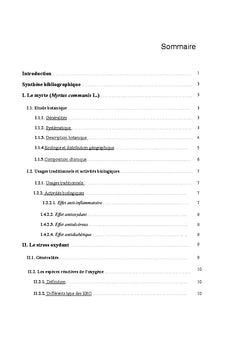 Effets hypoglycemiants et hypocholesterolemiants des baies de myrte