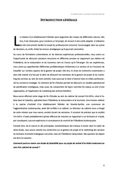 La planification et la gestion d'un projet hôtelier