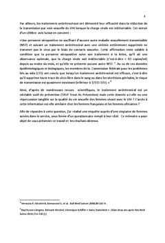 Parole de femmes seropositives au VIH sur leur sexualite avec le TASP