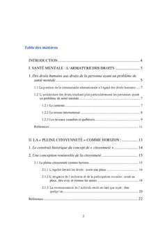 Mesentente autour des droits et de la citoyennete en sante mentale