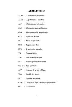 La cholecystite gangreneuse alithiasique postoperatoire
