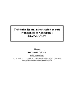 Traitement des eaux use?es urbaines et leurs reutilisations en Agriculture
