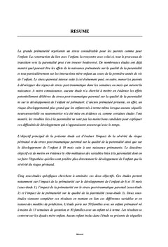 Les effets de la prématurité sur la parentalité