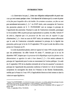 L'application moderne du principe de l'opportunite des poursuites