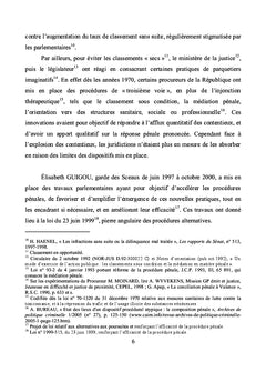 L'application moderne du principe de l'opportunite des poursuites