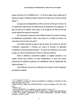 Le statut du juge de l'Administration en cote d'Ivoire et au Senegal