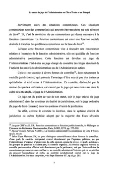 Le statut du juge de l'Administration en cote d'Ivoire et au Senegal
