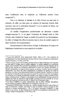 Le statut du juge de l'Administration en cote d'Ivoire et au Senegal