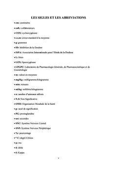 Evaluation de l'activite analgesique