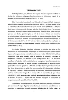 Evaluation de l'activite analgesique