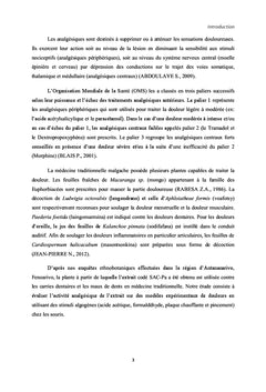 Evaluation de l'activite analgesique