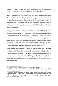 MAle et femelle, il les crea: egalite des Genres en Genese 1,26-28