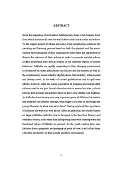 Analyse Thématique et Esthétique des Contes Dagara