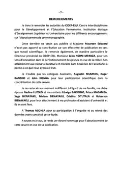 Impact professionnel de la pêche fluviale en République Démocratique du Congo