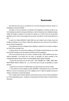 Etude de l'hydratation au jeune Age des betons A hautes resistances