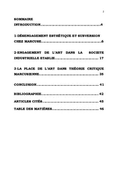 La philosophie de l'art chez Herbert Marcuse: Un desengagement engage